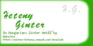 heteny ginter business card